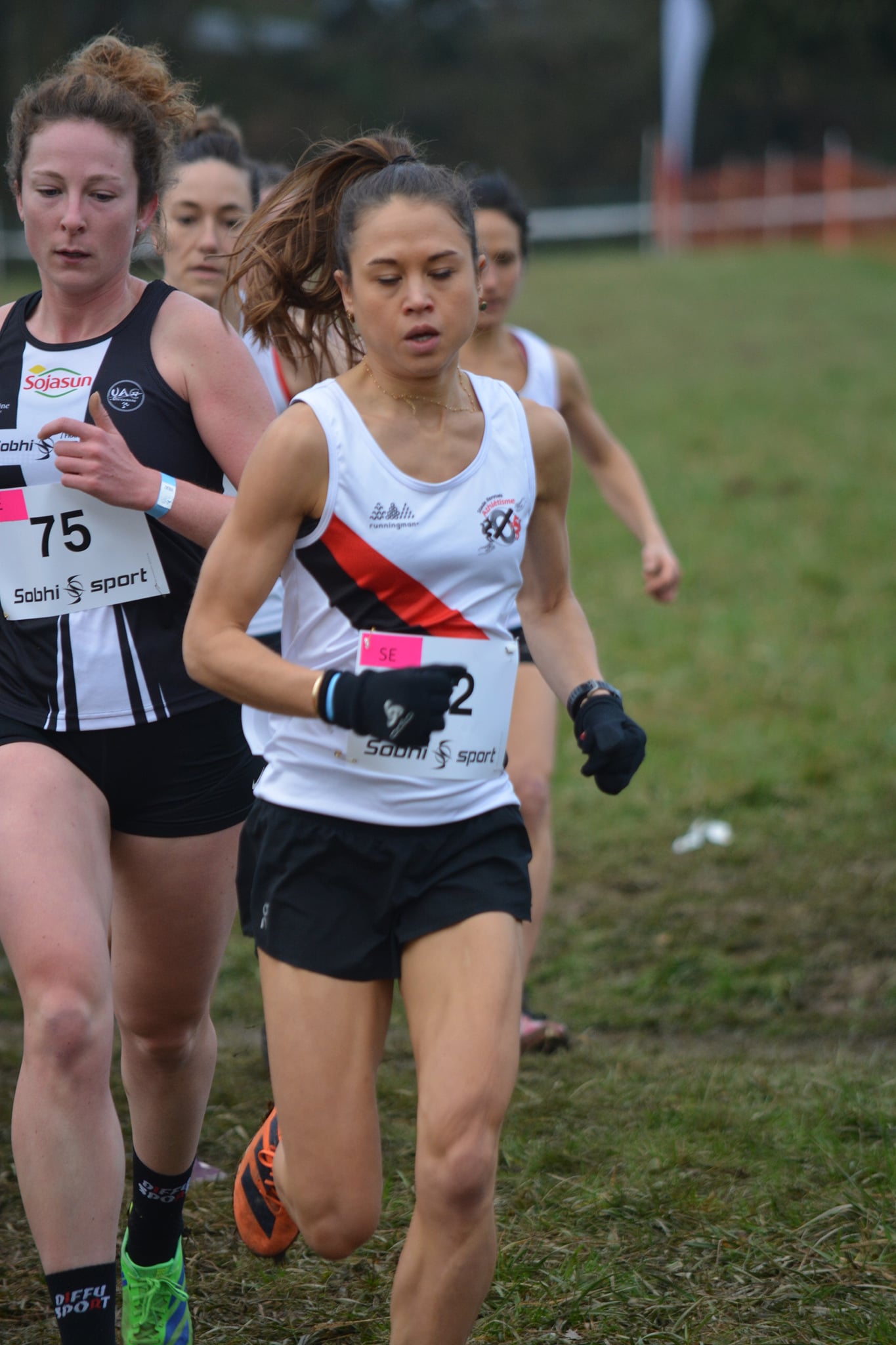 Sarah Le Dantec en tête de course.